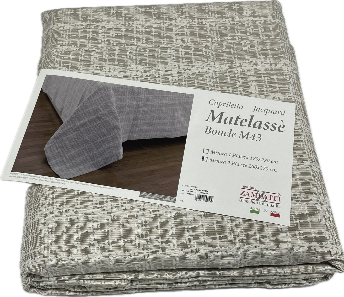 Zambaiti Copriletto Jacquard Matelassè fatto in Italia street young Magazzinieuropa