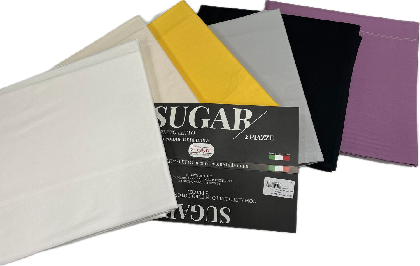 Zambaiti Lenzuola 100% cotone completo Tinta Unita made in Italy forniture angolo 27 cm Magazzinieuropa