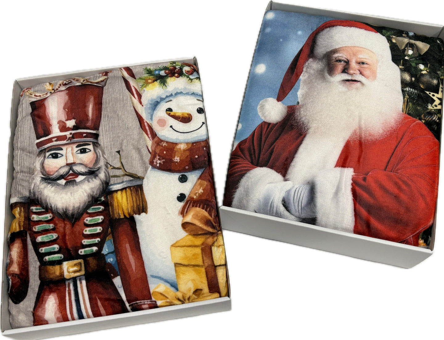 Zambaiti Plaid Natale regalo misura 130x160 divano Babbo Natale e Soldatino 26’ Magazzinieuropa