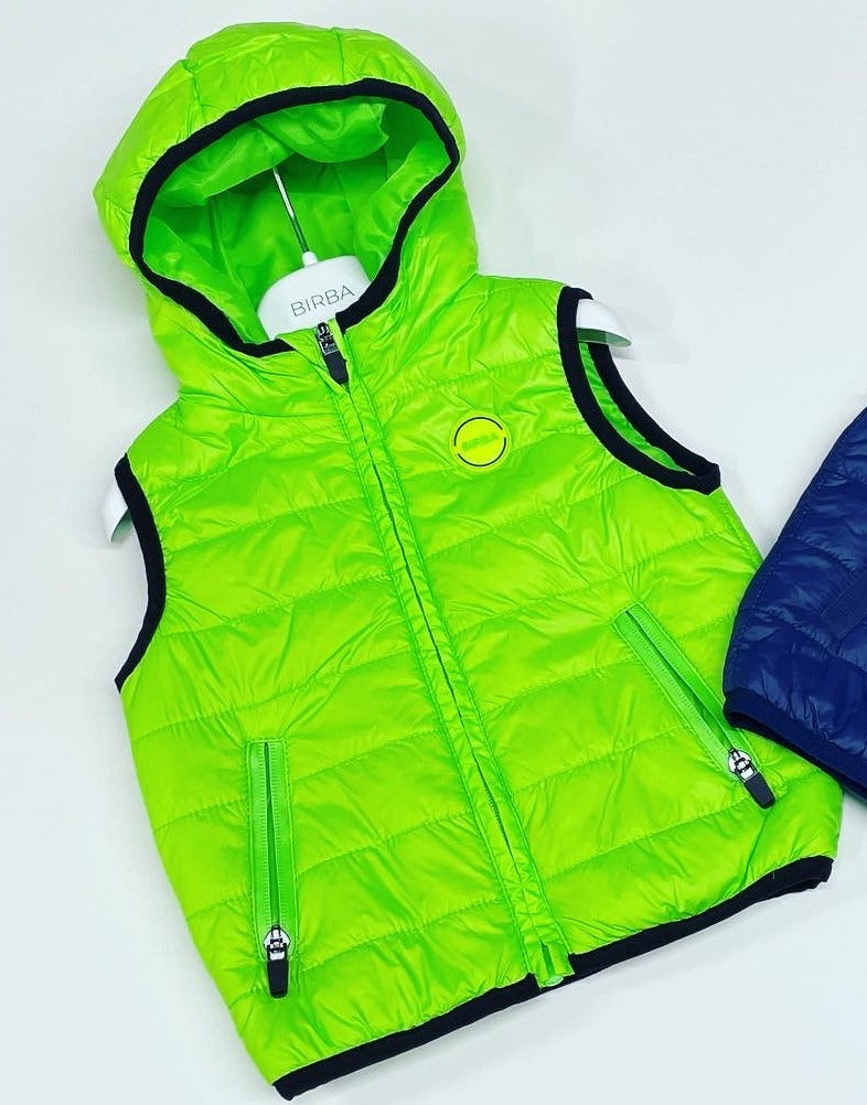 Gilet Bambino Con Cappuccio Staccabile - Antivento, Tasche - Taglie 2-12 Anni