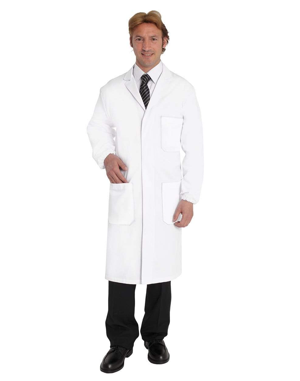 Camice con automatici laboratorio chimica 100% cotone