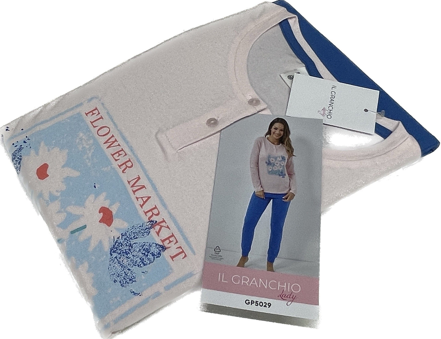 Coloriamoci Pigiama del Granchio donna 100% cotone Magazzinieuropa