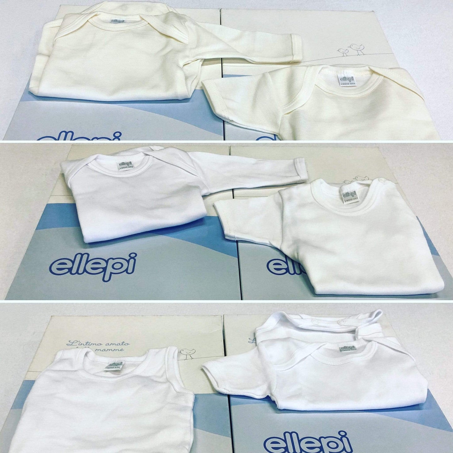 Body neonato/a mezza manica cotone felpato 100% Ellepi