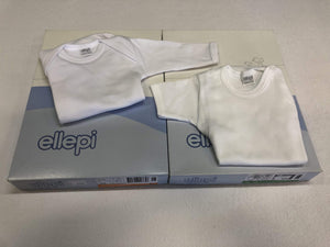 Body neonato/a mezza manica cotone felpato 100% Ellepi