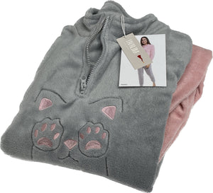 Galtex spa Pigiama gatti coral fleece donna fashion stock Magazzinieuropa