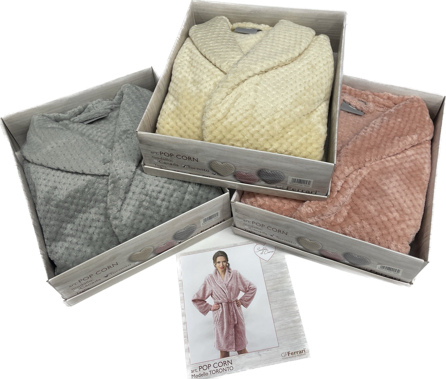 GF Ferrari Vestaglia Pop corn coral fleece GFFerrari Magazzinieuropa