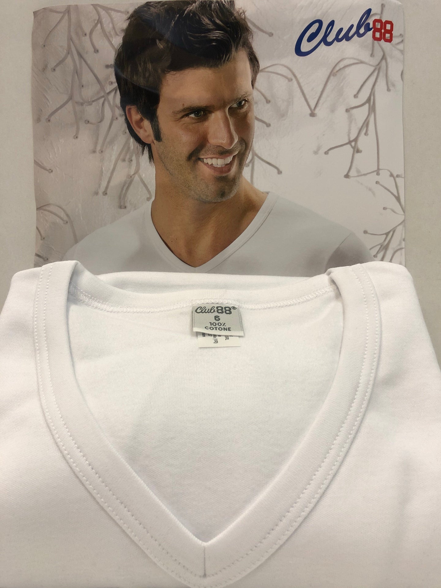 Maglificio Antonella Maglia intima mezza manica cotone felpato scollo V 100% Uomo calda Magazzinieuropa